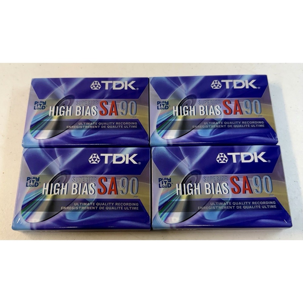 4 pack TDK Superior High Bias SA90 Ultimate Quality Recording Casette